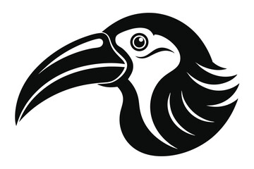 Fototapeta premium toucan head line art silhouette vector illustration