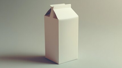 Obraz premium Blank white milk carton packaging mockup isolated on gray background.