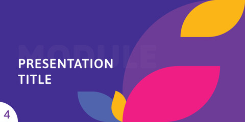 Presentation title slide design layout illustration