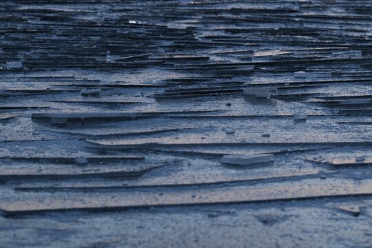 Sliced pieces of ice, blue ice, winter, Finland
