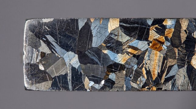 Abstract Mineral Texture: Dark Blue & Grey Geological Pattern, Crystal Rock Surface Macro