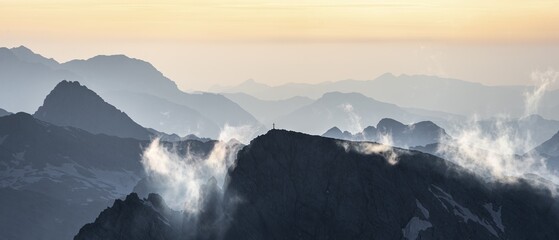 Dramatic Mountain Landscape View From