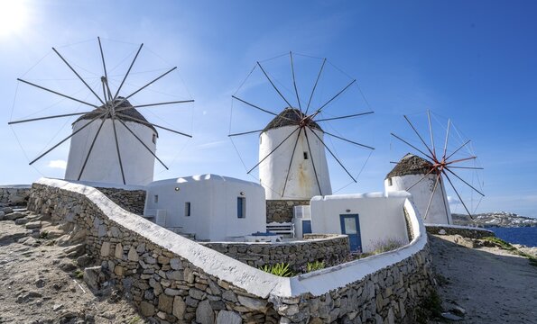 Cycladic Windmills, Kato Milli, Mykonos Town, Mykonos, Greece
