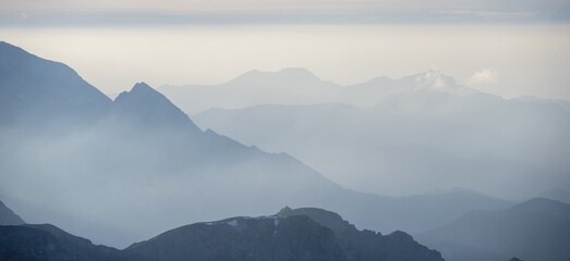 Silhouettes Mountains Sunset Steinernes Meer