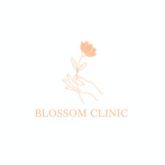 Fototapeta premium Blossom Clinic Minimalist Beauty Wellness Logo
