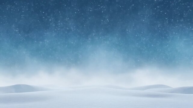 Seamless drifting snow loop with faint atmospheric fog