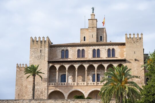 Royal Palace La Almudaina, Palau Reial de lAlmudaina, Palma de Majorca, Majorca, Balearic Islands, Spain