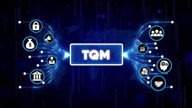 Brand identity logo design with futuristic tech icons and digital network background for corporate business marketing