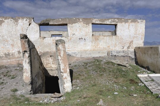 Former border guard garrison at the Chinese Border, Naryn Province, Kyrgyzstan