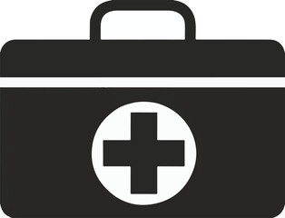 Obraz premium _a-simple-black-and-white-icon-of-a-first_aid kit