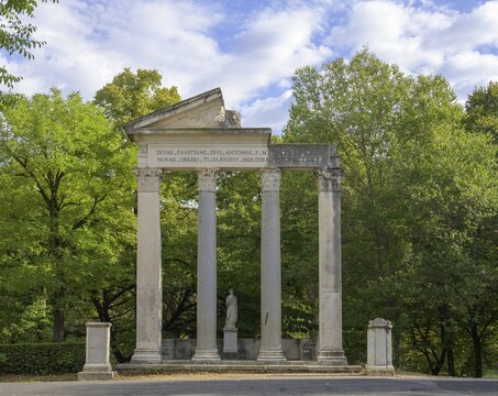 Temple di Antonino e Faustina in the Villa Borghese Park, Rome, Italy