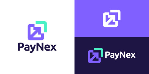 Modern pay logo template. Abstract payment logo design vector illustration.