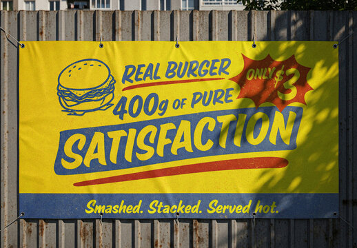 Fence Mounted Banner Mockup