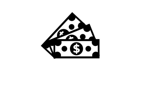 Piles of paper money grow up icon. ideal for financial concepts, budgeting, savings, investments, and business related designs. financial cash.