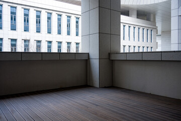Fototapeta premium Terrace of modern building and buildings