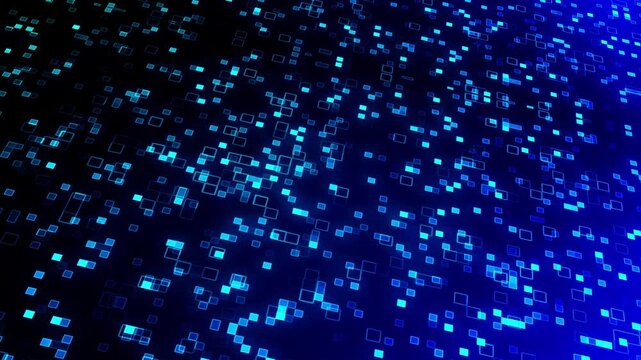 Abstract Digital Data Square Grid Motion Graphic Background