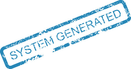 Obraz premium System Generated Blue Rubber Stamp Vector Illustration