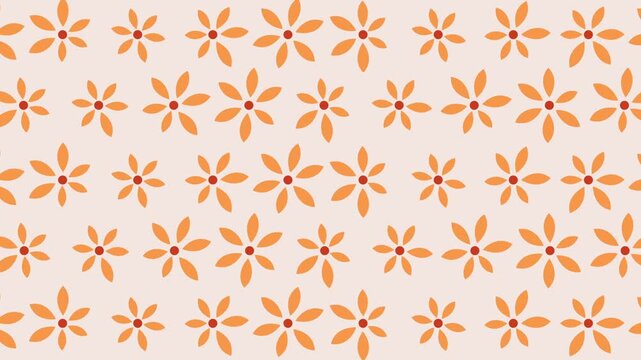 A beautiful motion graphic background featuring a seamless floral pattern with smooth and continuous animation