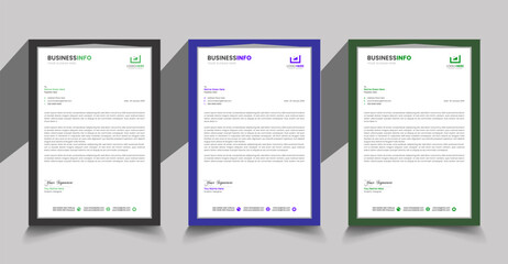 Professional Letterhead design concept modern unique design