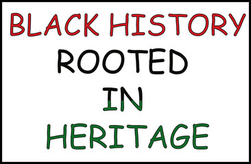 Minimal typography design expressing Black history rooted in heritage, culture, and identity through a powerful inspirational message.