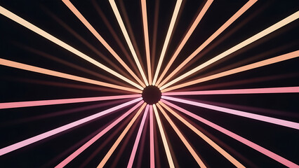 Symmetrical Radial Light Rays Bursting from Center