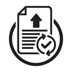 A black and white icon of tax renewal