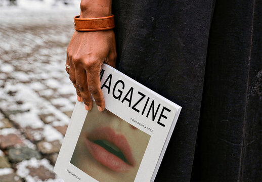 Magazine Mockup in Urban Setting
