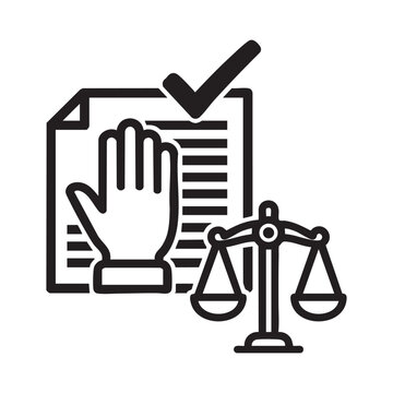 Tax amnesty concept with scales and document