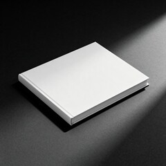 Fototapeta premium White Hardcover Book Mockup on Black Background