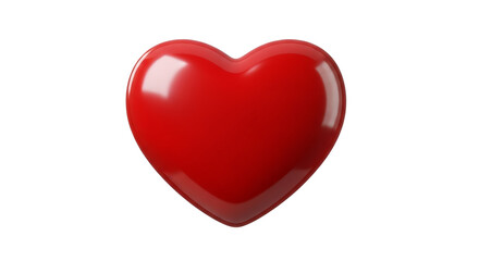 red heart on white background