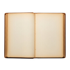 Naklejka premium Old book with blank pages isolated on white background isolated on transparent background