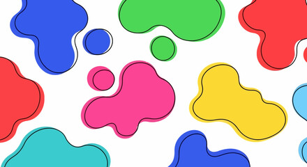 Vibrant Abstract Blobs and Splashes of Color.