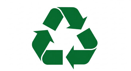 Obraz premium Green recycling symbol logo for eco friendly and environmental concepts