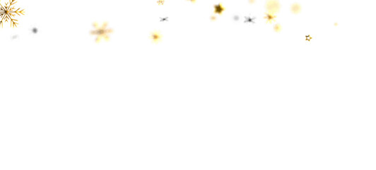 Festive Christmas background featuring golden snowflakes with blurred bokeh effects. Perfect for winter holiday designs, celebrations, greetings © vegefox.com