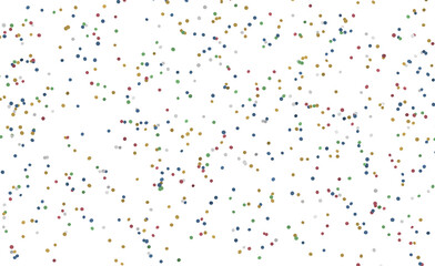 Fototapeta premium Abstract and colorful confetti dots pattern on white backdrop. Perfect for modern designs. Festive.