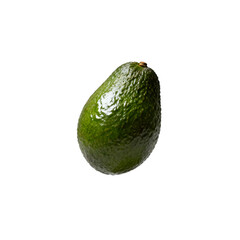 [Transparent Background PNG]Fresh green avocado fruit with bumpy skin and oval shape