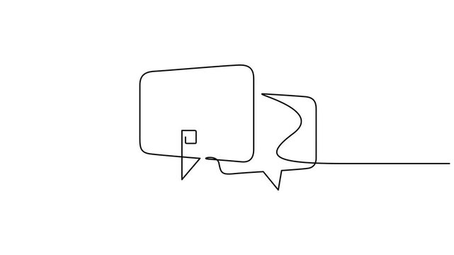 Animated self drawing of continuous line draw Quick tips. Animated self drawing question mark and speech bubble. Full length one line animation