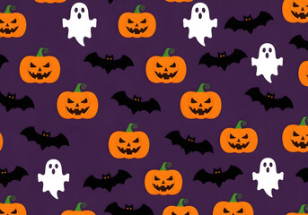Spooky Halloween Seamless Pattern