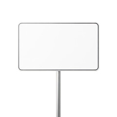 Fototapeta premium Blank signboard on white background isolated on transparent background