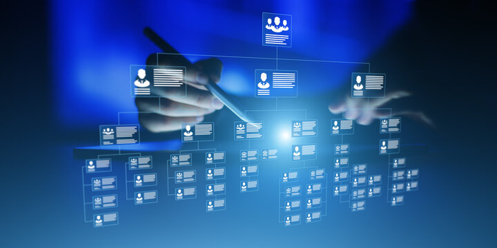 HR Management System Visualizing Company Hierarchy And Workforce Organization.