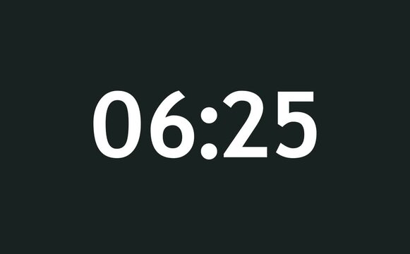 Animated countdown icon shows circular timer shrinking from full to empty over seven minutes, numerals ticking down smoothly, subtle glow pulsing each second visually calmly.
