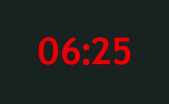 Animated countdown icon shows circular timer shrinking from full to empty over seven minutes, numerals ticking down smoothly, subtle glow pulsing each second visually calmly.
