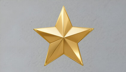 golden star on white background