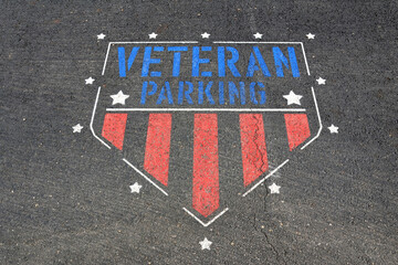 Veteran Parking Ground Marking sign