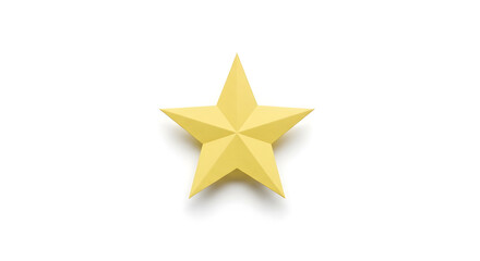 Obraz premium A bright yellow star symbol on a clean white background