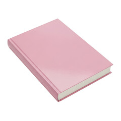 Pink hardcover book isolated on white background isolated on transparent background