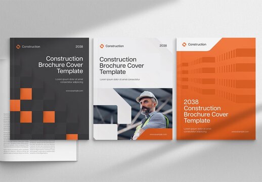 Brochure Cover Template for Modern Minimalist Corporate Annual Report & Company Profile Front Pages