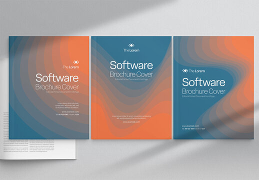 Brochure Cover Template for Modern Minimalist Corporate Annual Report & Company Profile Front Pages