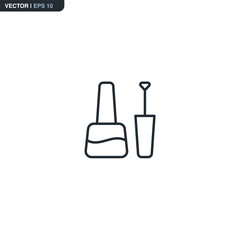 Nail Polish Bottle and Manicure Brush Icon