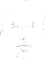 Minimalist Continuous One Line Drawing Portrait of a Beautiful Woman's Face on White Background